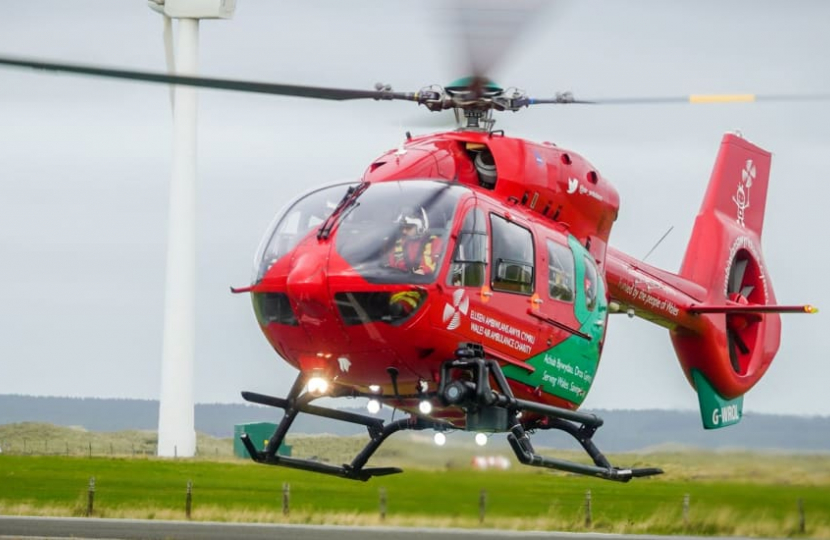 Wales Air Ambulance Landing